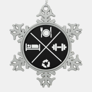 Ornement Flocon De Neige Motivation de gymnase de Bodybuiding