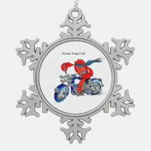 Ornement Flocon De Neige Moto Whimsical Alaska King Crab Conçu