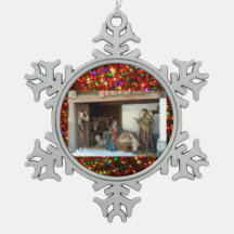 Nativité De Village Sous La Canopée Étoiles Multic