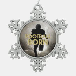 Ornement Flocon De Neige Né pour le football TOP