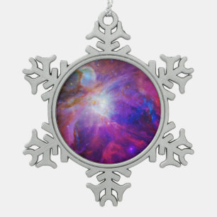 Ornement Flocon De Neige Nébuleuse d'Orion teintée de rose