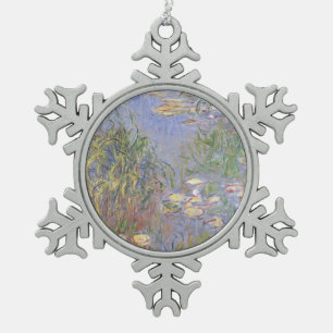Ornement Flocon De Neige Nénuphars de Claude Monet , groupe d'herbe