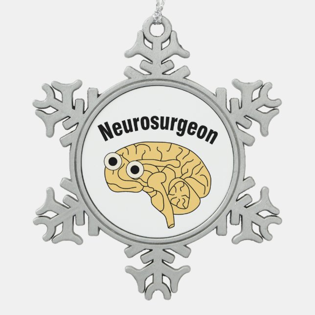 Ornement Flocon De Neige Neurochirurgien Cerveau (Devant)
