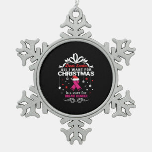 Ornement Flocon De Neige Noël - Chemise de sensibilisation au cancer du sei