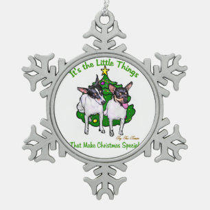 Ornement Flocon De Neige Noël de Fox Terrier de jouet