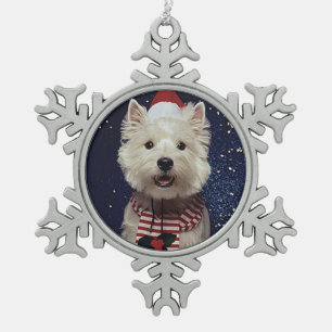 Ornement Flocon De Neige Noël de Westie