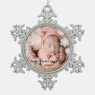 Ornement Flocon De Neige Noël du bébé
