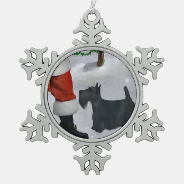 Ornement Flocon De Neige Noël écossais Terrier (Devant)