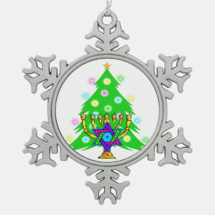 Ornement Flocon De Neige Noël et Hanoukka