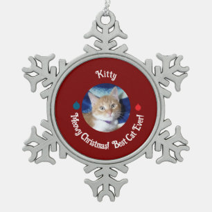 Ornement Flocon De Neige Noël, Meilleur Chat Ever , Photo de Chat ,