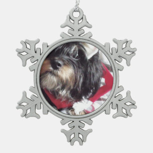 Ornement Flocon De Neige Noël Shih Poo