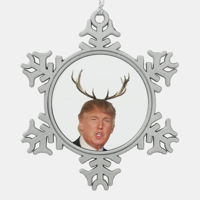 Ornement Flocon De Neige Noël Trump : Monsieur le Président, cerf (Devant)