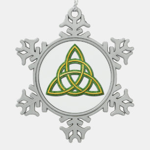 Ornement Flocon De Neige Noeud celtique ou Triquetra de trinité