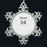 Ornement Flocon De Neige nom de l'équipe ajouter nom du joueur date sports<br><div class="desc">conception</div>