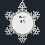 Ornement Flocon De Neige nom de l'équipe ajouter nom du joueur date sports<br><div class="desc">conception</div>