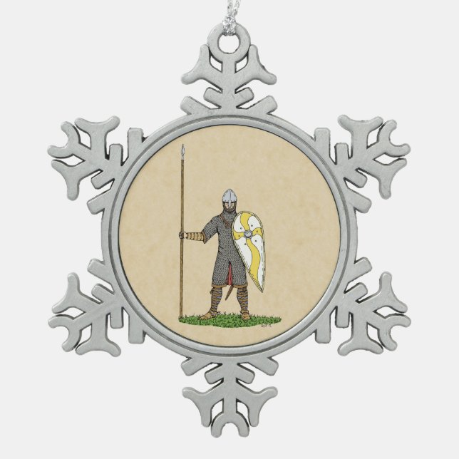Ornement Flocon De Neige Norman Knight Circa 1066 (Devant)