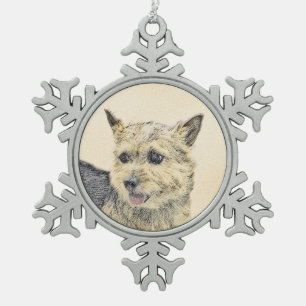 Ornement Flocon De Neige Norwich Terrier Peinture - Cute Original Chien Art