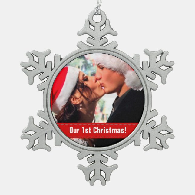 Ornement Flocon De Neige Notre 1er Noël (Devant)