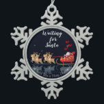 Ornement Flocon De Neige Nous attendons Père Noël Ho ! Ho ! Ho ! Vacances d<br><div class="desc">Nous attendons Père Noël Ho ! Ho ! Ho ! Vacances d'hiver - Ornement de Noël de Pewater-Flake - avec "We Wish You a Joyeux Noël!" Souhaite Du Texte, Des Lettres. Joyeux Nouvel An et Joyeux Noël de Noël Evénement. Conte de fées d'hiver de Noël. Paysage de neige Imaginaire avec...</div>