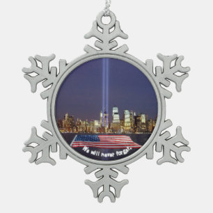 Ornement Flocon De Neige Nous n'oublierons jamais l'hommage 9-11