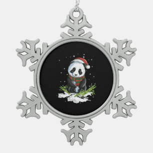 Ornement Flocon De Neige Nouvel Noël Panda neige hiver Noël