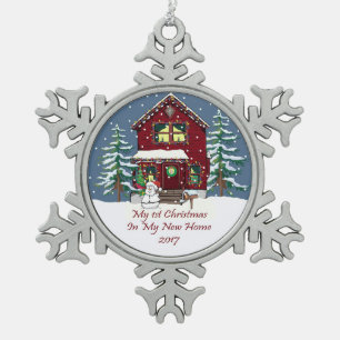 Ornement Flocon De Neige Nouvelle maison 2017 mon ęr Noël