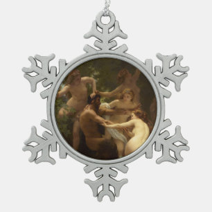 Ornement Flocon De Neige Nymphes et Satyr par William-Adolphe Bouguereau