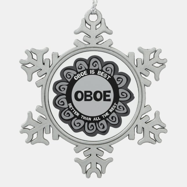 Ornement Flocon De Neige Oboe est le meilleur (Devant)