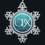 Ornement Flocon De Neige OBX Outer Banks NC Beach sur Blue Water Arrière -<br><div class="desc">OBX Outer Banks NC Beach sur Blue Water Arrière - plan Snowflake Pewter Noël Ornement -</div>
