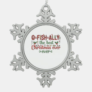 Ornement Flocon De Neige Ofish Le Meilleur Fisher De Noël