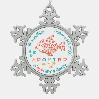 Ornement Flocon De Neige OFish'ally cadeaux orientés d'une adoption de