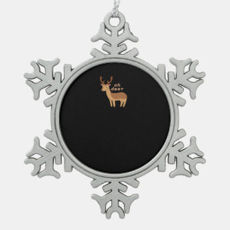 Ornement Flocon De Neige Oh Cerf Oh Cher Style Rétro Classique