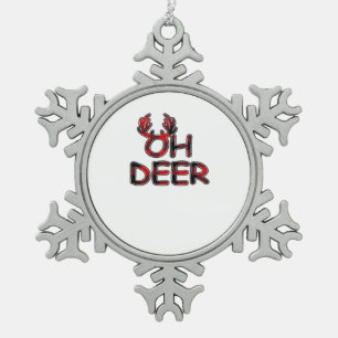 Ornement Flocon De Neige Oh Deer Clean Layout