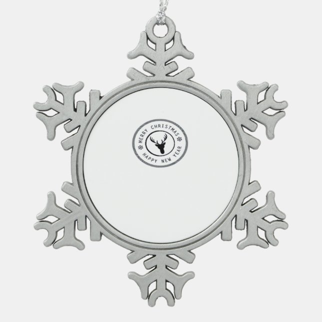 Ornement Flocon De Neige Oh Deer Modern Aesthetic  (Devant)