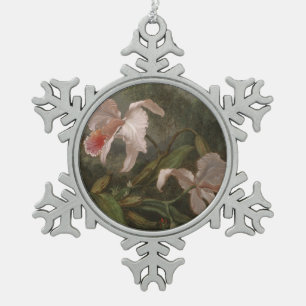 Ornement Flocon De Neige Orchidées et colibris de jungle