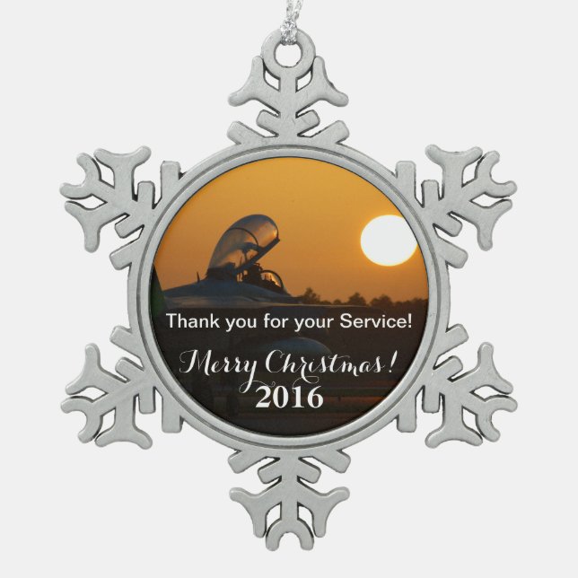 Ornement Flocon De Neige Organisation de service déployée USAF (Devant)