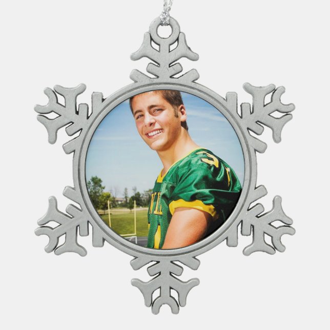 Ornement Flocon De Neige Organisation de vacances photo de sport personnali (Devant)