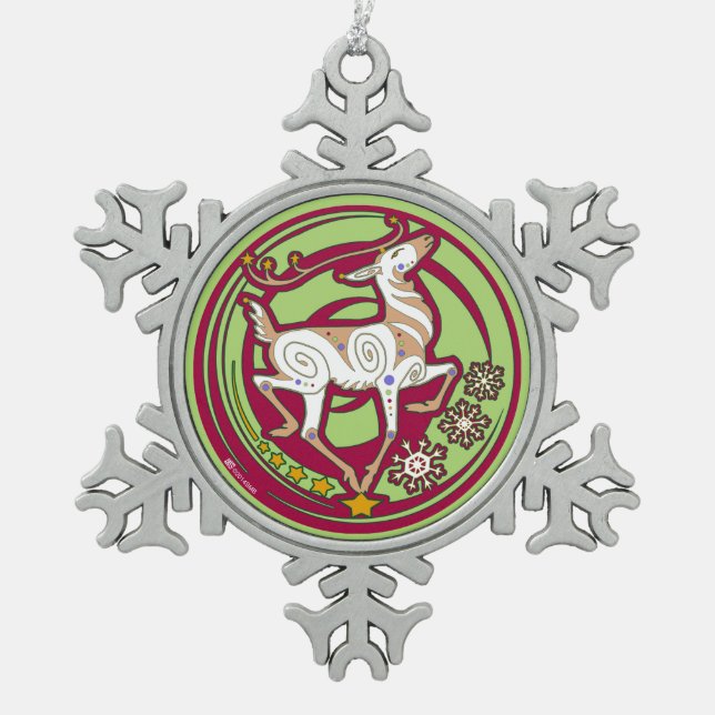 Ornement Flocon De Neige Ornement 2017 de Noël de Holidaze de vison (Devant)