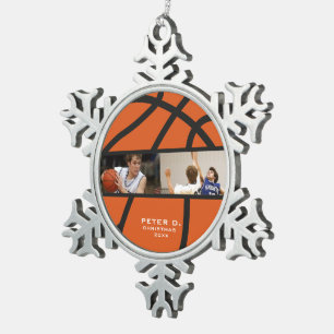 Ornement Flocon De Neige Ornement de basket-ball personnalisé - Photo Floco