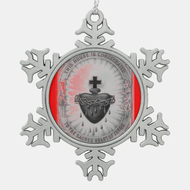 Ornement Flocon De Neige Ornement de bénédiction de Chambre (Devant)