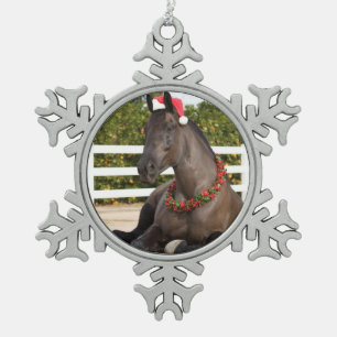 Ornement Flocon De Neige Ornement de cheval de tracteur