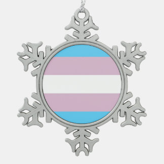 Ornement Flocon De Neige Ornement de drapeau de transsexuel (flocon de
