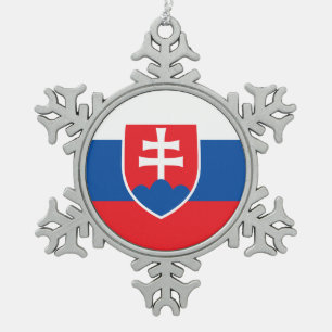 Ornement Flocon De Neige Ornement de flocons de neige avec drapeau de la Sl