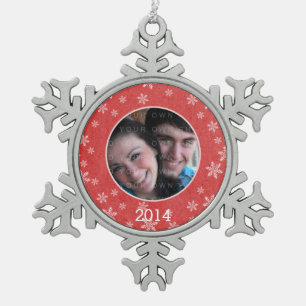 Ornement Flocon De Neige Ornement de flocons de neige rouges Whimsical