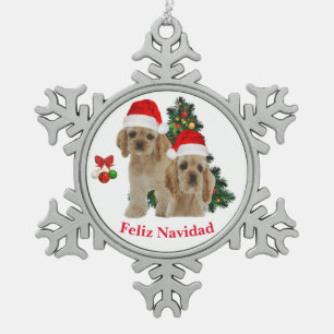Ornement Flocon De Neige Ornement de Noël de Cocker Spaniel