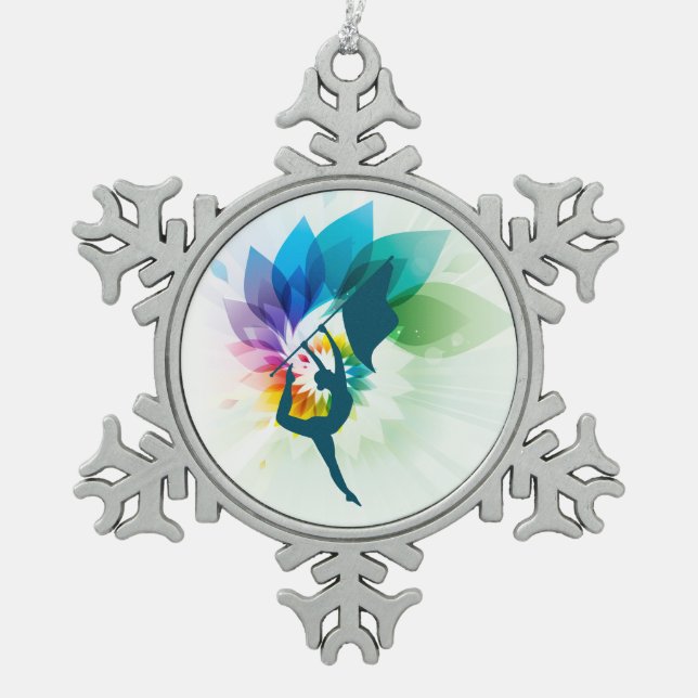 Ornement Flocon De Neige Ornement de Noël de garde du drapeau (Devant)