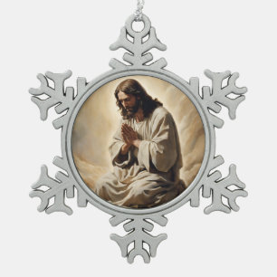 Ornement Flocon De Neige Ornement de Noël de Jésus