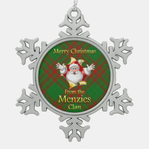 Ornement Flocon De Neige Ornement de Noël du clan écossais Menzies