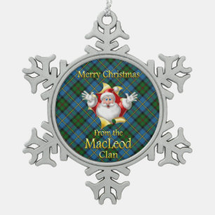 Ornement Flocon De Neige Ornement de Noël du Clan MacLeod en Écosse