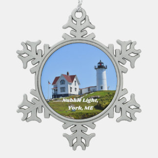 Ornement Flocon De Neige Ornement de Noël du phare de Nubble